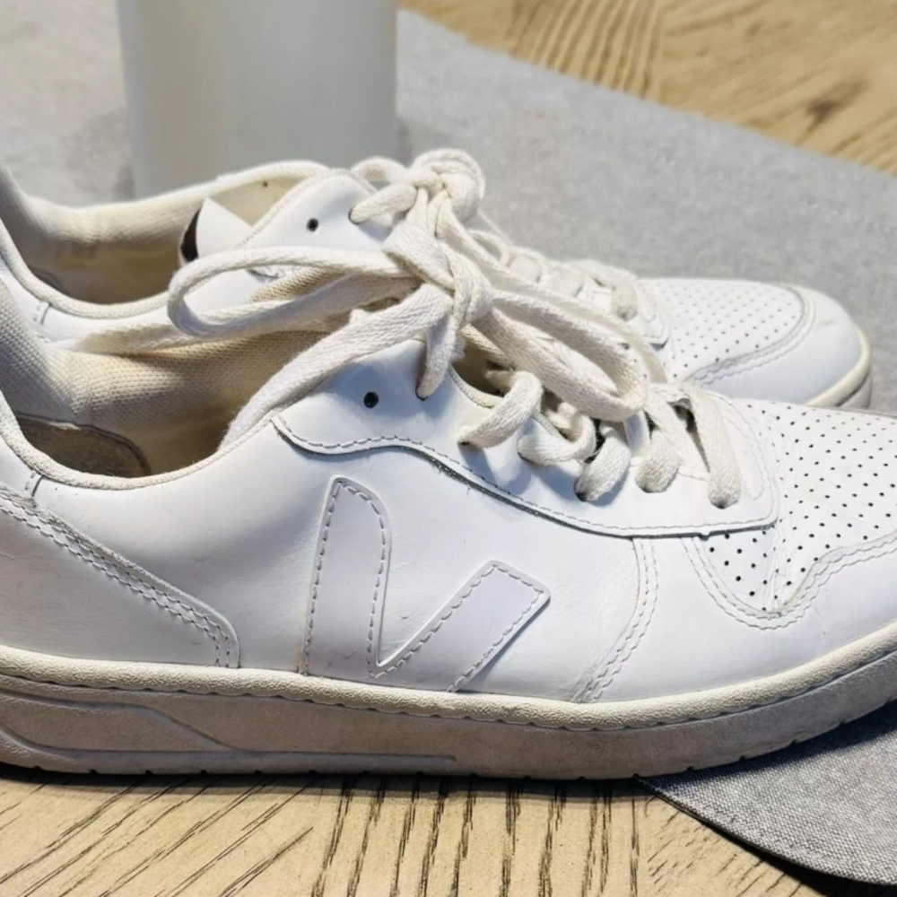 Veja White Leather Sneakers